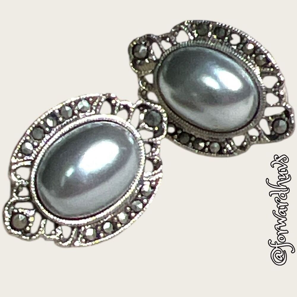 Bundle 3 for $15 | 1928 Brand Faux Pearl & Marcasite Earrings